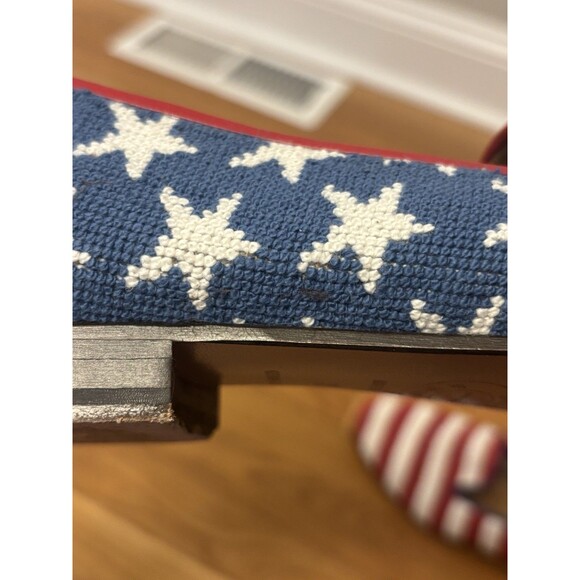 Vineyard Vines Stubbs & Wootton Flats Loafers Stars Stripes American Flag 8 - Picture 8 of 15